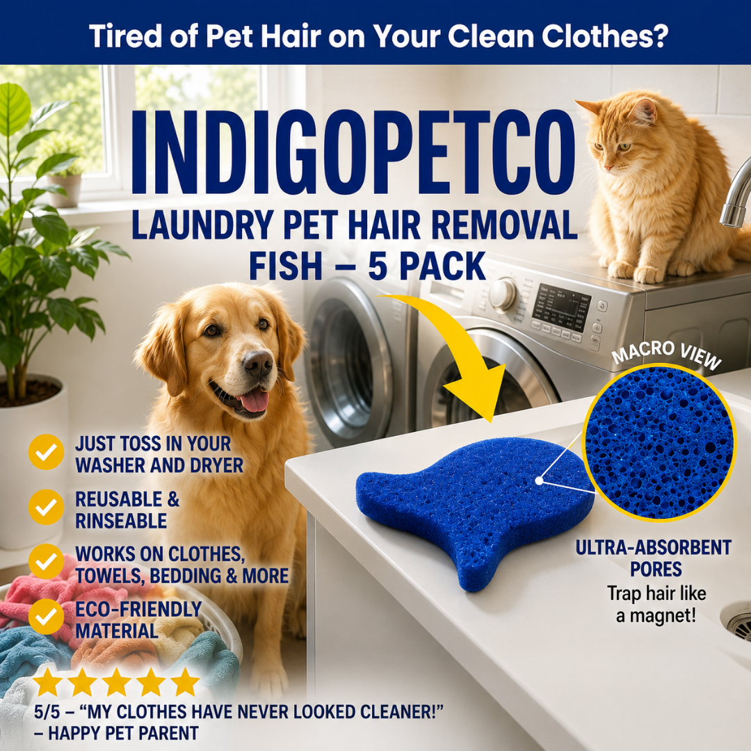 ⏳LAST DAY BUY 2 GET 1 FREE!💦Indigopetco Laundry Pet Hair Removal Fish - 5 Pack
