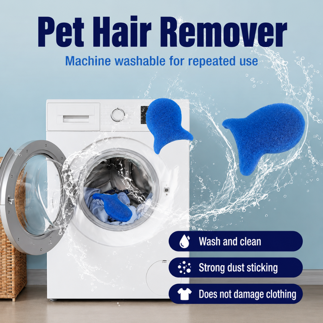 ⏳LAST DAY BUY 2 GET 1 FREE!💦Indigopetco Laundry Pet Hair Removal Fish - 5 Pack