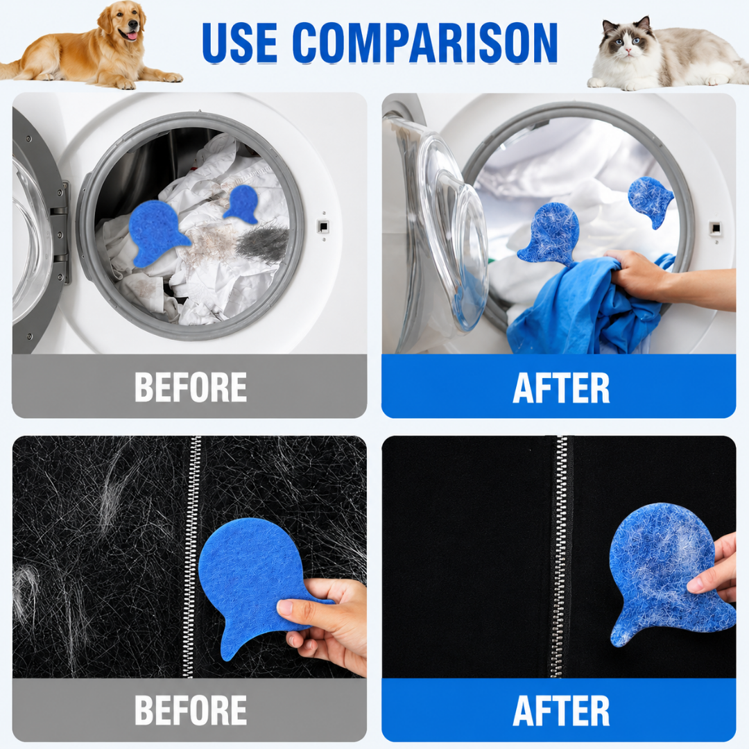 ⏳LAST DAY BUY 2 GET 1 FREE!💦Indigopetco Laundry Pet Hair Removal Fish - 5 Pack