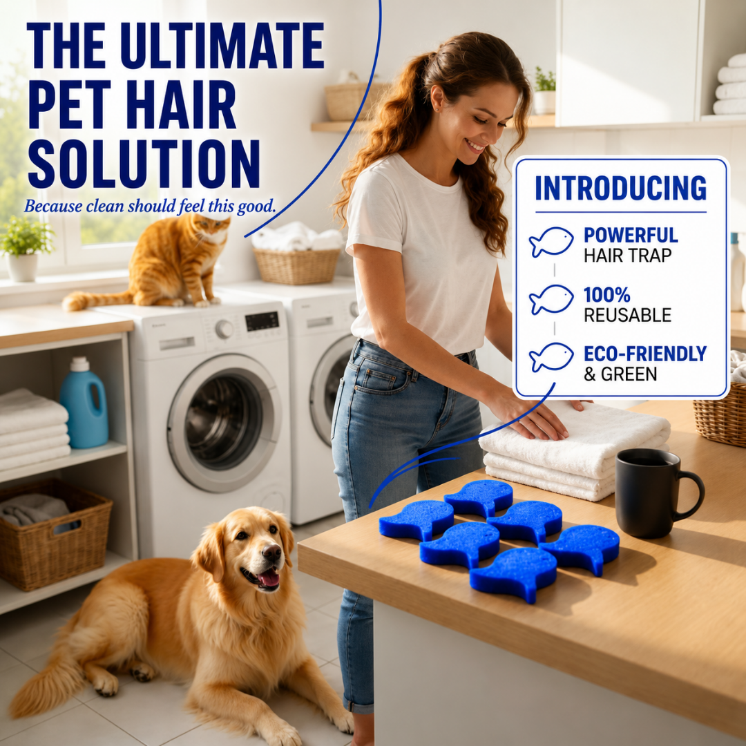 ⏳LAST DAY BUY 2 GET 1 FREE!💦Indigopetco Laundry Pet Hair Removal Fish - 5 Pack