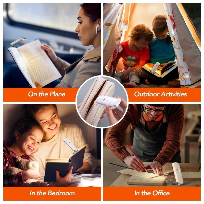 ⚡FLASH SALE !⚡USB Rechargeable LED Book Light – Read Anywhere, Anytime!