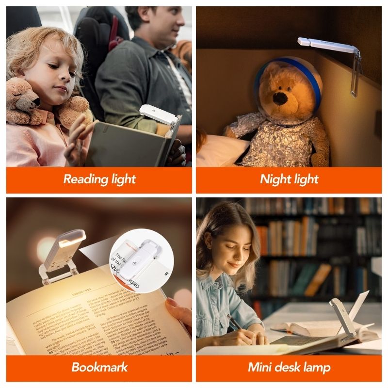 ⚡FLASH SALE !⚡USB Rechargeable LED Book Light – Read Anywhere, Anytime!