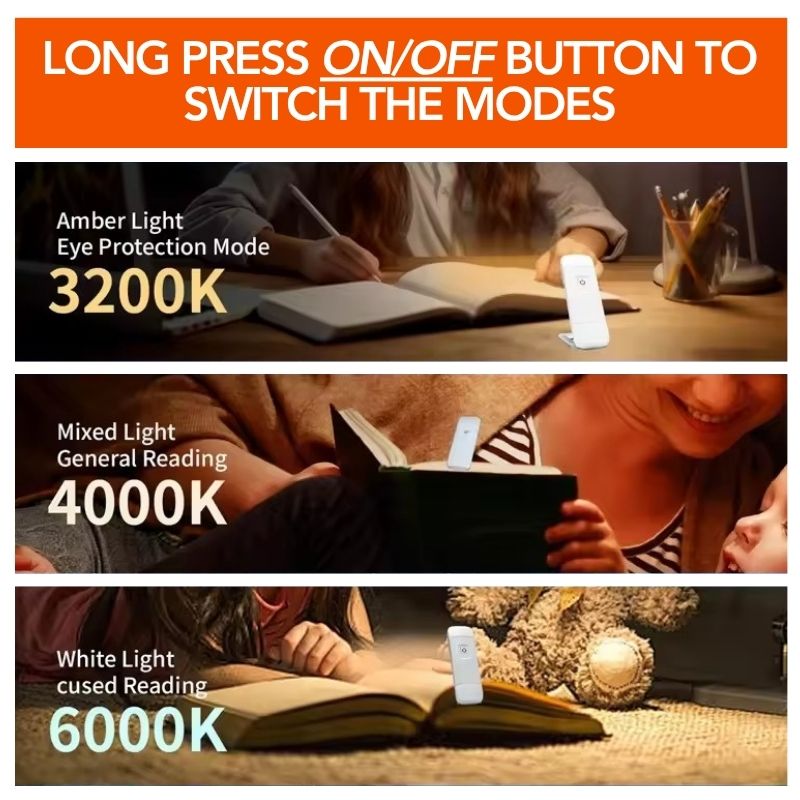 ⚡FLASH SALE !⚡USB Rechargeable LED Book Light – Read Anywhere, Anytime!