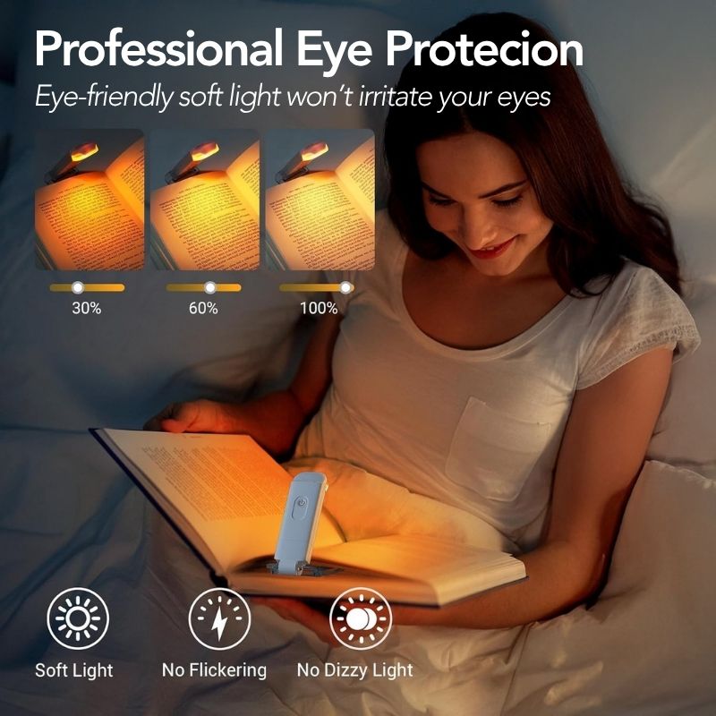 ⚡FLASH SALE !⚡USB Rechargeable LED Book Light – Read Anywhere, Anytime!