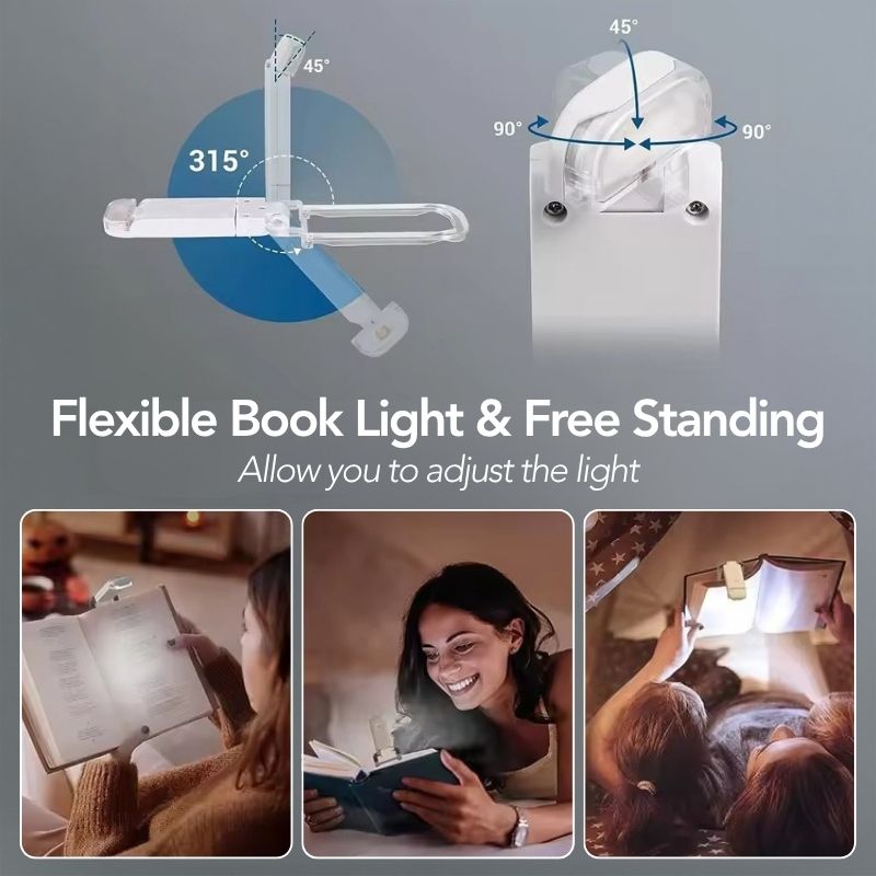 ⚡FLASH SALE !⚡USB Rechargeable LED Book Light – Read Anywhere, Anytime!