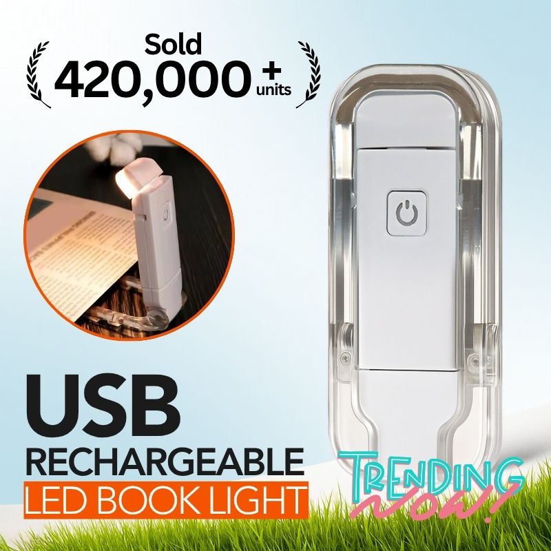 ⚡FLASH SALE !⚡USB Rechargeable LED Book Light – Read Anywhere, Anytime!